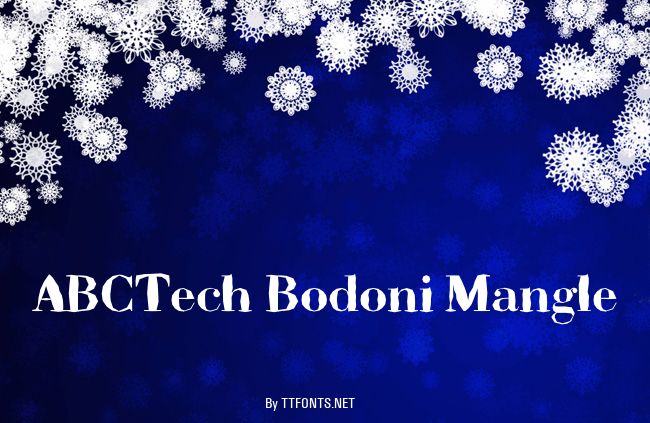 ABCTech Bodoni Mangle example